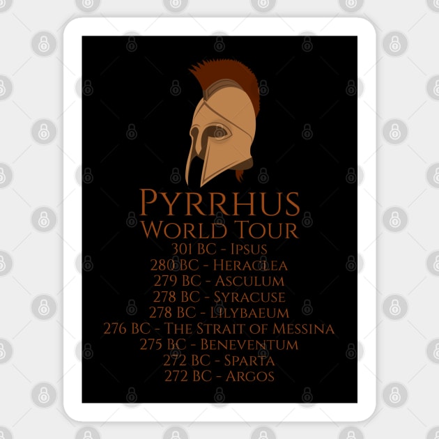 Ancient Greek & Roman History - Pyrrhus World Tour - Epirus Sticker by Styr Designs